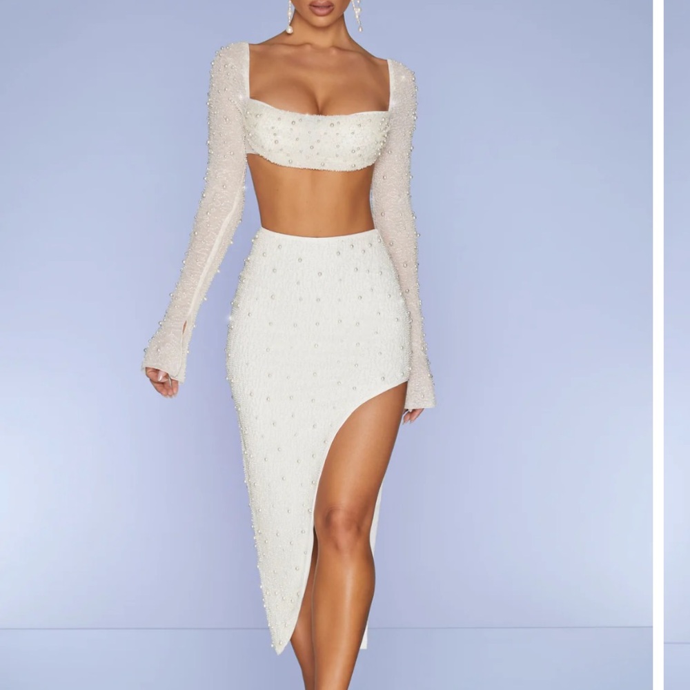 Oh Polly White Long Sleeve Dress